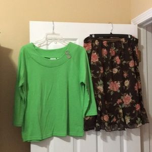 Skirt and top bundle